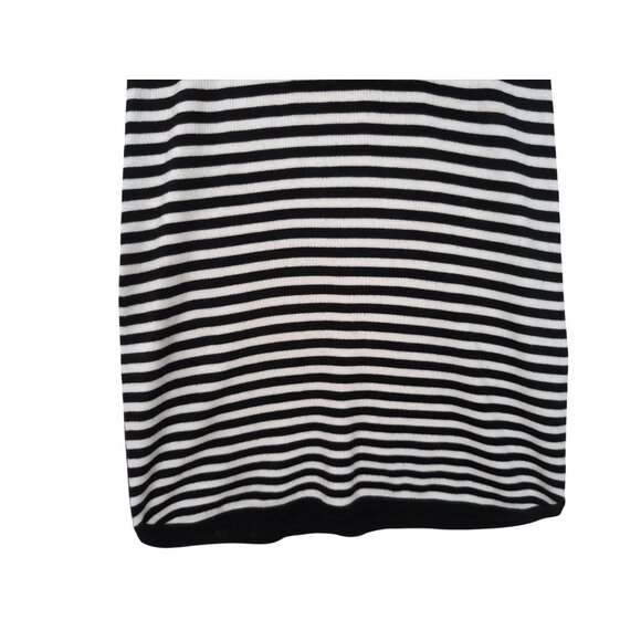 Eliza J Dress Womens 4 Petite Black White Knit Short Sleeve‎ Sheath Preppy - Picture 6 of 13